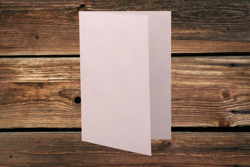 Klappkarten 105/210x210 mm hochdoppelt Taupe 230 g/qm